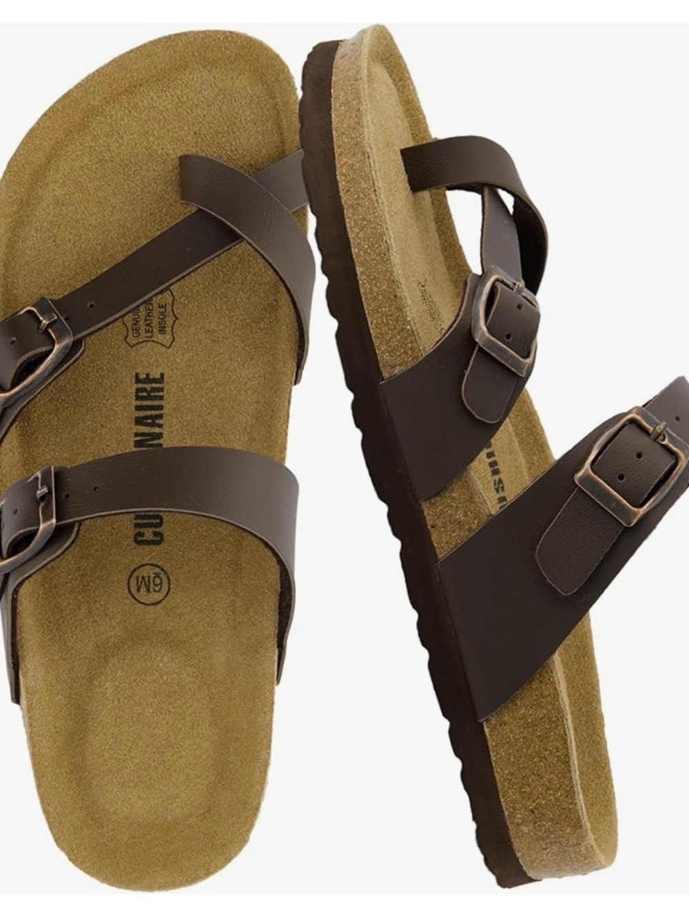 Women’s Brown Cushionaire Sandals Sz 7.5